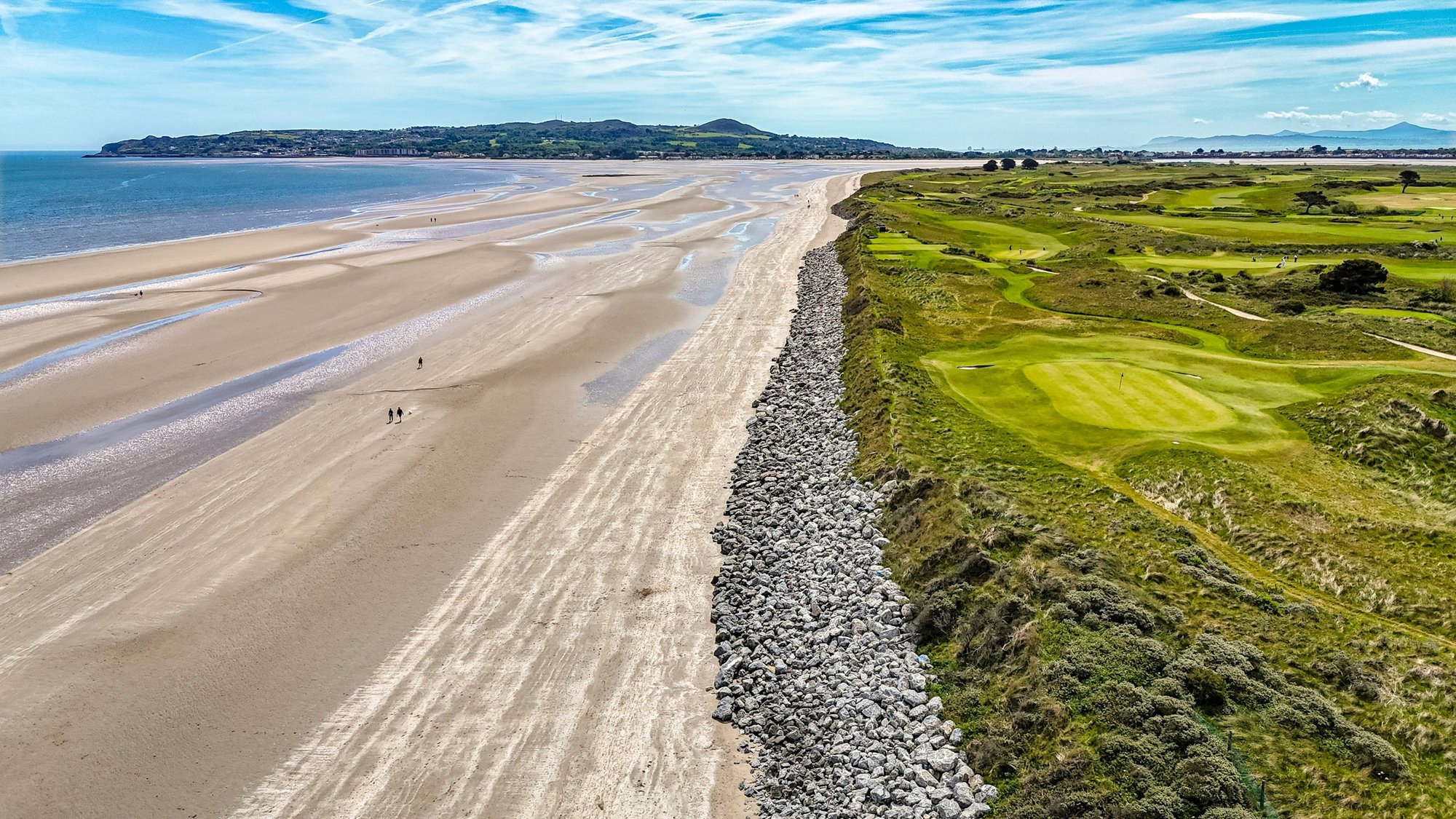 Campo de links junto a la playa de Portmarnock, Irlanda